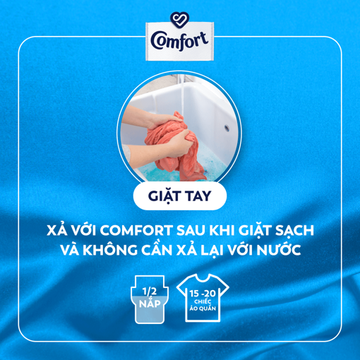 Ảnh của Nước xả vải Comfort Ngăn ngừa mùi hôi Hương Tươi Mát túi 2.8l