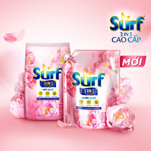 Ảnh của Nước giặt Surf Hương hoa Nhiệt đới 3 trong 1 túi 3.5kg