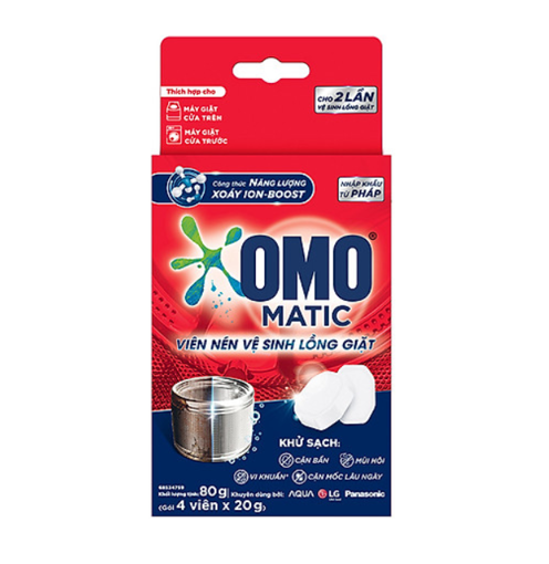 Ảnh của Hộp 4 Viên Nén Vệ Sinh Lồng Giặt OMO Matic