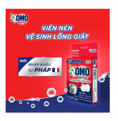 Ảnh của Hộp 4 Viên Nén Vệ Sinh Lồng Giặt OMO Matic