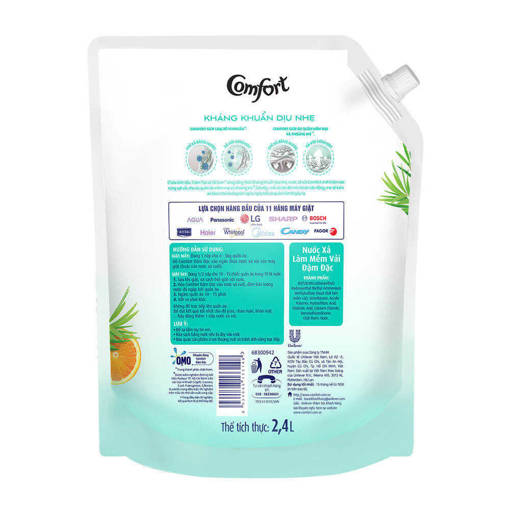 Ảnh của Nước xả vải Comfort Kháng Khuẩn Dịu Nhẹ 1 Lần xả Túi 2.8L
