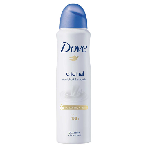 Ảnh của Xịt khử mùi Dove Original Nourished & Smooth Dưỡng Da Sáng Mịn Hương Dịu Nhẹ 150ml