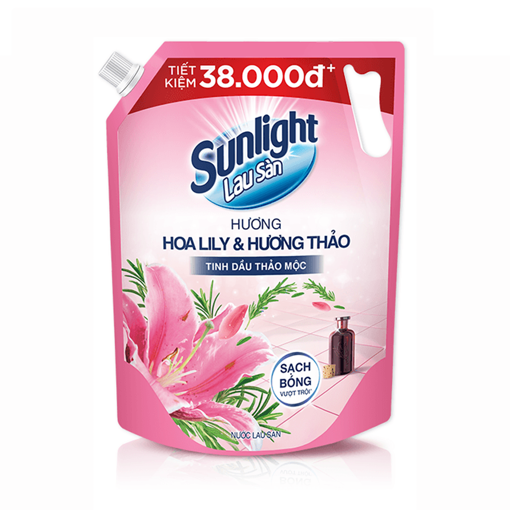 Ảnh của Nước Lau Sàn Sunlight Tinh Dầu Thảo Mộc Hương Hoa Lily Túi 3.6kg