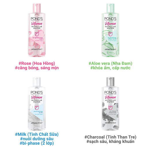 Ảnh của Nước tẩy trang Vitamin và hoa hồng sáng da Pond's 235ml
