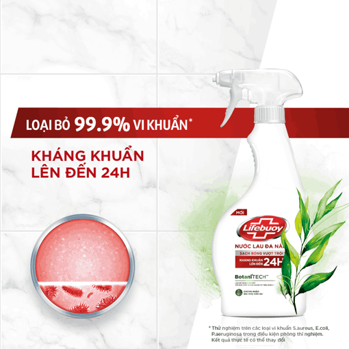 Ảnh của Nước Lau Đa Năng Lifebuoy BotaniTECH 500ml - Kháng Khuẩn Đến 24h - An Toàn Với Da