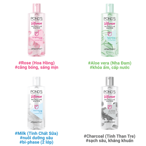 Ảnh của Nước tẩy trang Vitamin và Hoa hồng sáng da Pond's Micellar Water 400ml