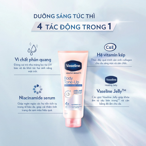 Ảnh của [HSD: 18/07/23] Vaseline Body Tone-Up Serum dưỡng thể nâng tông tức thì 320ml