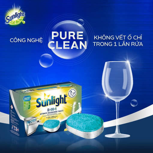 Picture of Viên Rửa Chén Bát Sunlight 5 Trong 1 Dành Cho Máy Rửa Chén (28V/Hộp)