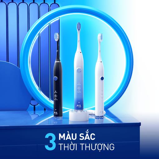 Picture of Bàn Chải Điện P/S S100 PRO - Công Nghệ Sóng Âm, Chải Sạch Mảng Bám Tới 10X -  Đen nhám