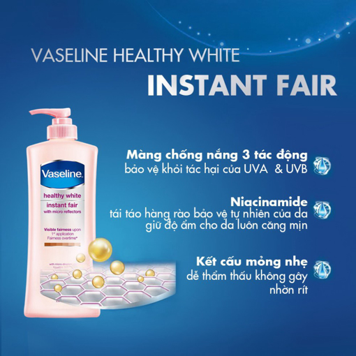 Picture of [HSD: 18/11/23] Sữa Dưỡng Thể Vaseline Trắng Da Tức Thì 350ml