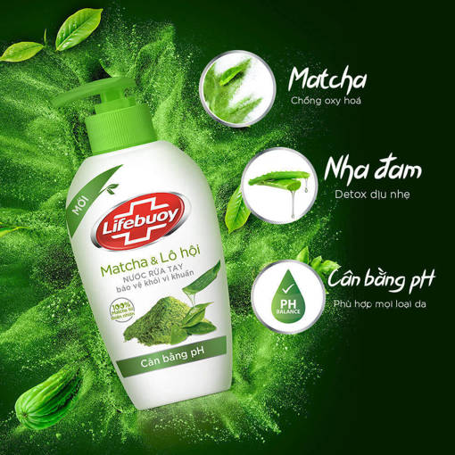 Ảnh của Nước rửa tay cân bằng Lifebuoy Matcha & Nha đam 450g