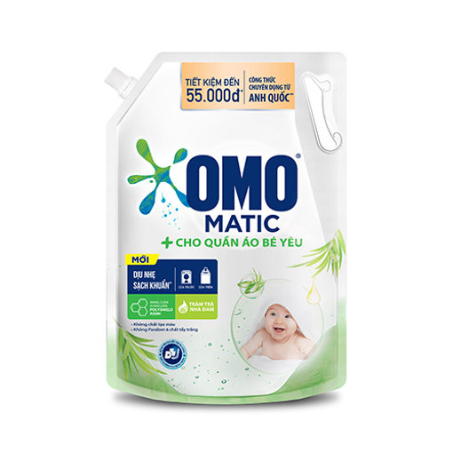 Ảnh của Combo 2 Nước giặt OMO Matic cho Quần áo Bé yêu Túi 2.9KG