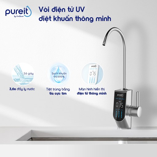 Picture of MÁY LỌC NƯỚC PUREIT DELICA ÂM TỦ BẾP CÔNG SUẤT LÕI RO CỰC ĐẠI (UR5840)