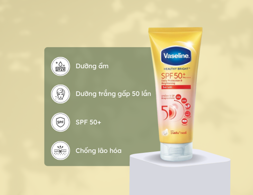 Ảnh của Tinh chất dưỡng thể Vaseline Sáng khoẻ da Chống nắng SPF50 300ml