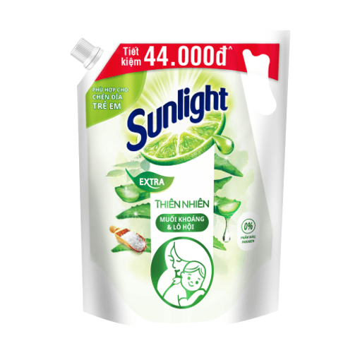 Ảnh của Nước rửa chén Sunlight Thiên nhiên Lô hội & Muối khoáng túi 3.4kg