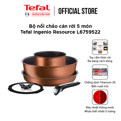 Picture of Bộ nồi chảo cán rời 5 món Tefal Ingenio Resource L6759522