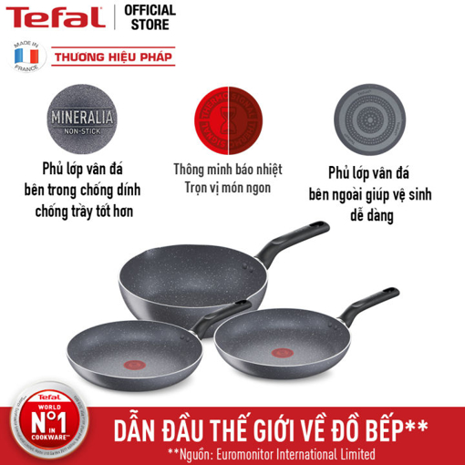 Ảnh của Bộ 3 Chảo chiên 20cm & 24cm và Chảo sâu lòng Tefal Natura 24cm