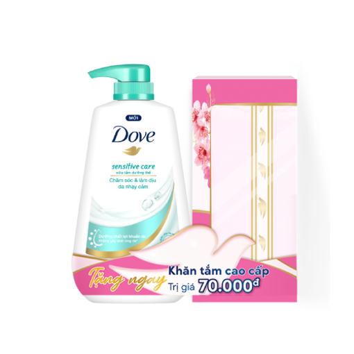 Picture of [Tặng khăn] Sữa tắm Dove Chăm sóc da Nhạy cảm 500g