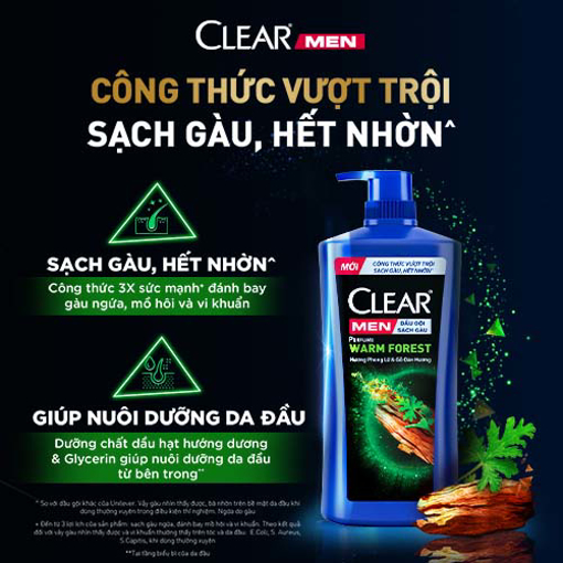 Picture of Dầu gội CLEAR MEN Perfume Warm Forest 600g