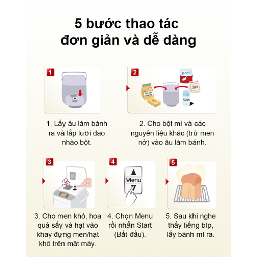 Picture of Máy làm bánh mỳ Panasonic - SD-P104WRA