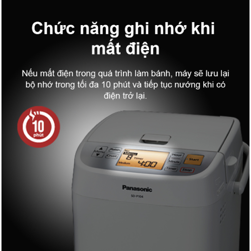 Picture of Máy làm bánh mỳ Panasonic - SD-P104WRA