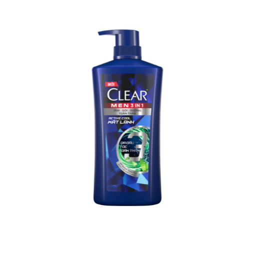 Ảnh của Dầu tắm gội Clear Men 3 trong 1 Active Cool 630g