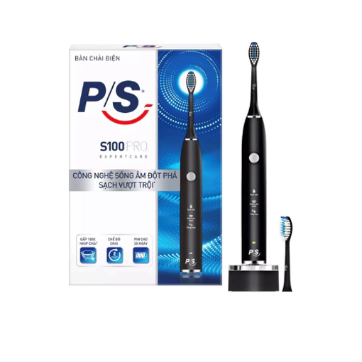 Picture of Bàn Chải Điện P/S S100 PRO - Công Nghệ Sóng Âm, Chải Sạch Mảng Bám Tới 10X -  Đen nhám