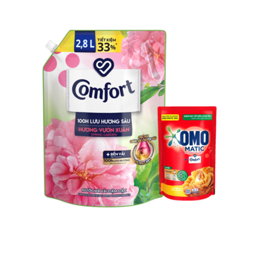 Picture of [Tặng OMO 350g] Nước xả vải Comfort Lưu hương sâu hương Vườn xuân 2.8l