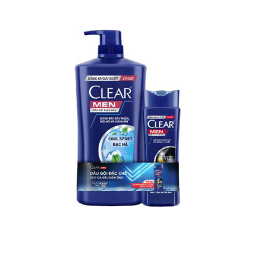 Ảnh của [Tặng Dầu gội 140g] Dầu gội Clear Men Cool Sport Bạc Hà 630g