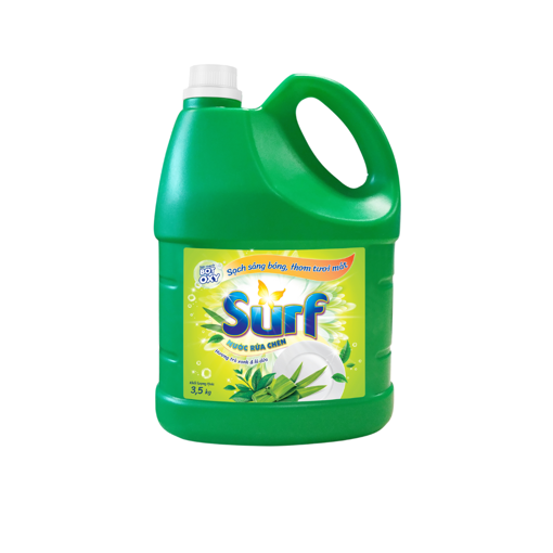 Ảnh của Nước rửa chén Surf hương Trà xanh và Lá dứa can 3.5kg