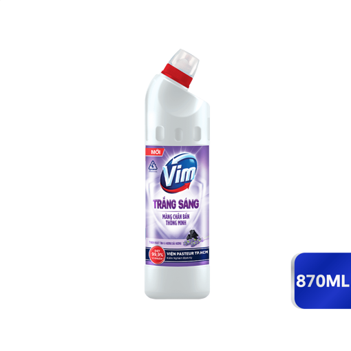 Ảnh của Gel Vệ Sinh Toilet Vim Trắng Sáng Than Hoạt Tính 870ML