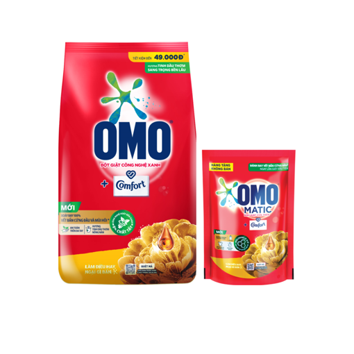 Ảnh của [Tặng Nước giặt OMO 206g] Bột giặt OMO Comfort Tinh dầu thơm 2.6kg