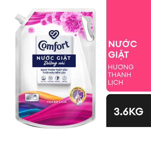 Ảnh của Nước giặt Comfort Dưỡng vải hương Thanh lịch túi 3.6kg