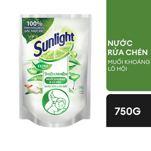 Picture of Nước rửa chén Sunlight Thiên nhiên Muối khoáng Lô hội túi 750g