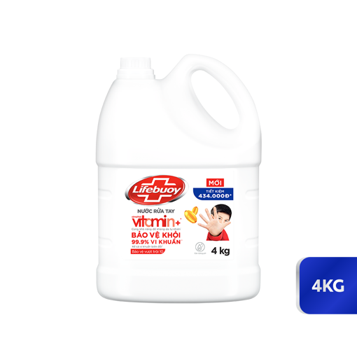 Ảnh của Nước Rửa Tay Lifebuoy Vitamin Bảo Vệ Vượt Trội Can 4KG
