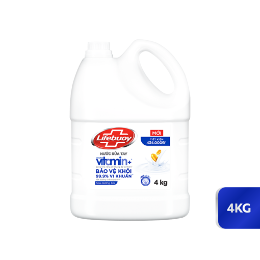 Ảnh của Nước Rửa Tay Chuyên Dụng Lifebuoy Vitamin Sữa Dưỡng Ẩm Can 4kg