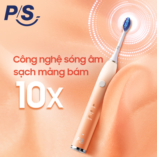 Ảnh của Bàn Chải Điện P/S S100 Pro Sạch Mảng Bám 10X - Peach Fuzz