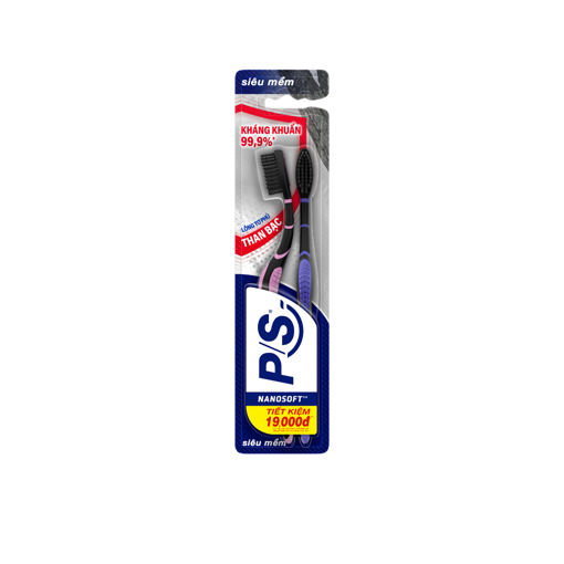 Ảnh của Bộ 2 Bàn chải đánh răng P/S Than bạc 99.9% Kháng khuẩn