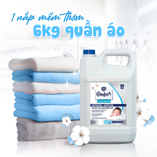 Ảnh của Nước Xả Comfort Chuyên Dụng Đậm Đặc Cho Da Nhạy Cảm Can 5L