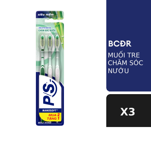 Ảnh của Bộ 3 Bàn chải đánh răng P/S Muối Tre Chăm Sóc Nướu