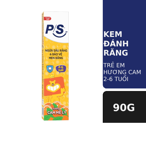Ảnh của Kem đánh răng trẻ em P/S 2-6 tuổi hương Cam 90g