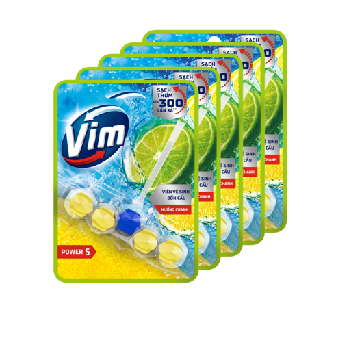 Ảnh của Combo 5 Vỉ viên treo bồn cầu Vim hương Chanh 50g