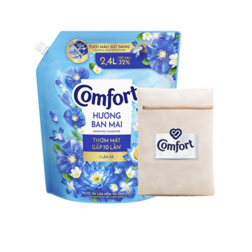 Ảnh của [Tặng Túi giặt] Nước xả vải Comfort hương Ban Mai 2.4l