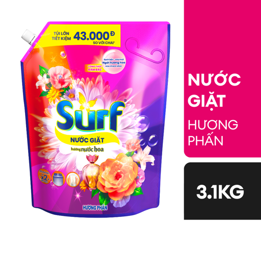 Ảnh của Nước giặt Surf hương Nước hoa Hương Phấn 3.1kg