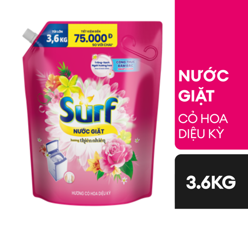 Ảnh của Nước giặt Surf hương Cỏ Hoa Diệu Kì 3.6kg