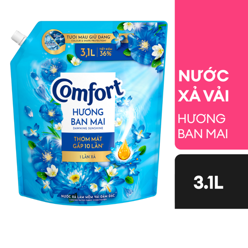 Ảnh của Nước xả vải Comfort Đậm đặc 1 lần xả hương Ban Mai 3.1l