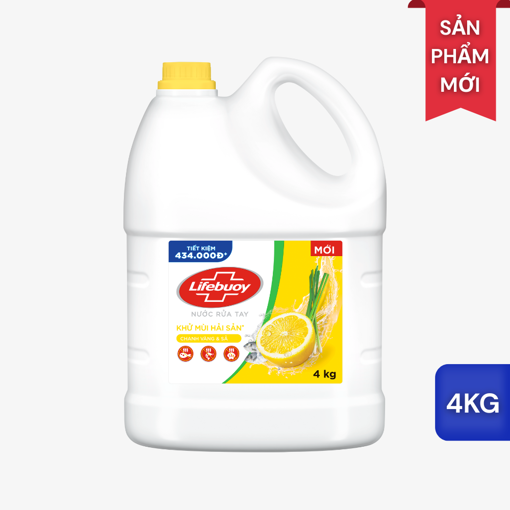 Ảnh của Nước Rửa Tay Lifebuoy Khử Mùi Hải Sản Chanh Sả Can 4KG