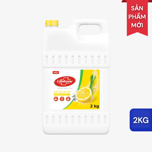 Ảnh của Nước Rửa Tay Lifebuoy Khử Mùi Hải Sản Chanh Sả Can 2KG
