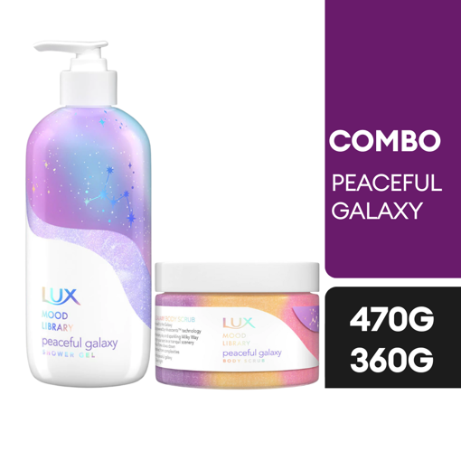 Ảnh của Combo Sữa tắm và Tẩy da chết LUX Mood Library Peaceful Galaxy