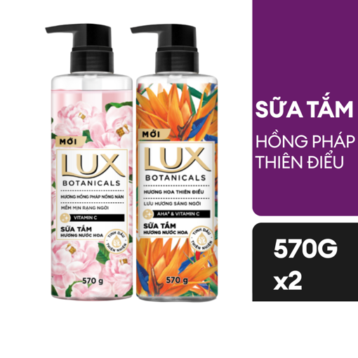 Ảnh của Combo 2 Sữa tắm Lux hương Hoa Thiên điểu và Hồng Pháp Nồng Nàn 570g